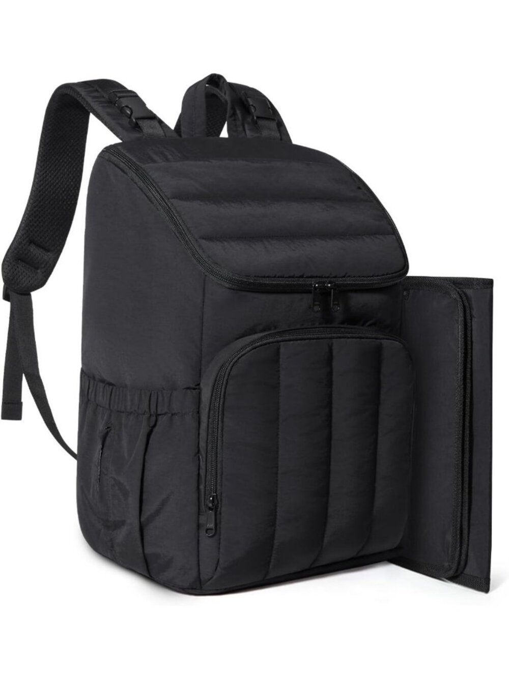 Stylish Large Diaper Bag Backpack for Moms, Quilted, Insulated Pockets